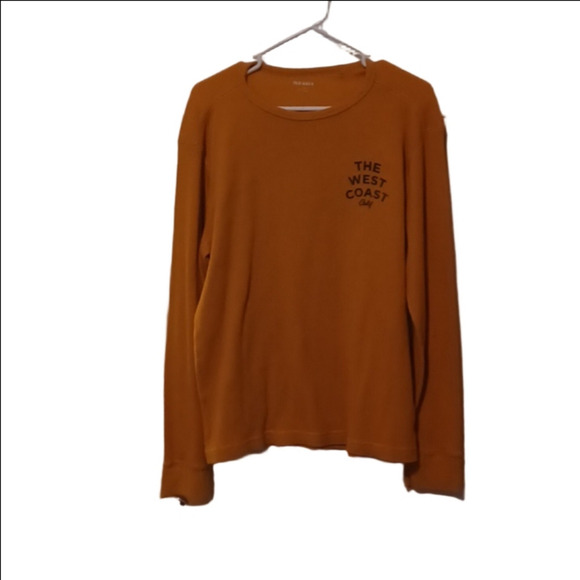 💙🌺Old Navy Mustard Sweatshirt with Blue Print - Picture 2 of 7